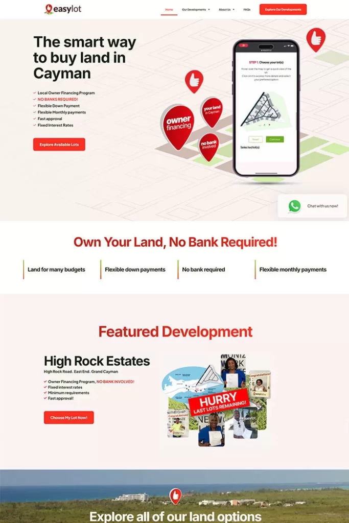 Cayman land for sale: owner financing, no bank required. Flexible payments.