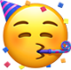 Orlando party emoji blowing a party horn